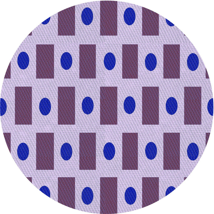 Square Patterned Mauve Purple Rug, pat2371blu