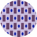 Square Patterned Mauve Purple Rug, pat2371blu