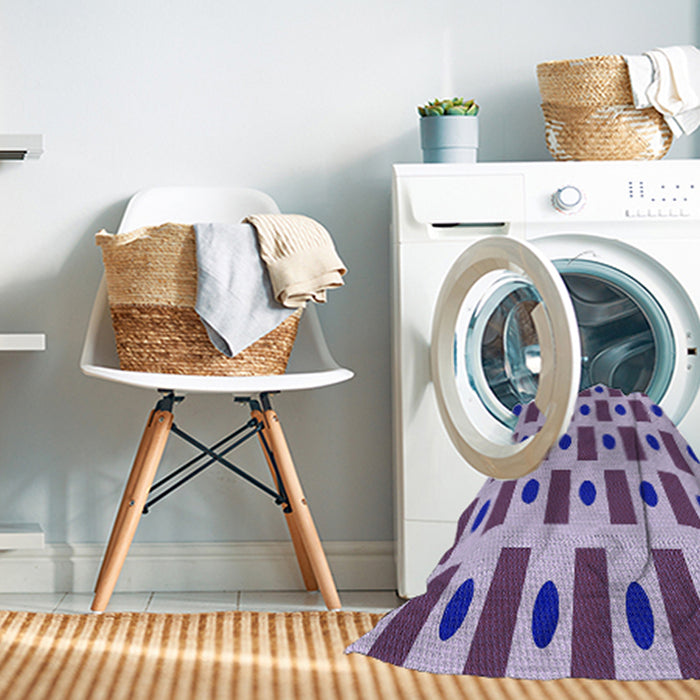 Machine Washable Transitional Mauve Purple Rug in a Washing Machine, wshpat2371blu