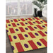 Machine Washable Transitional Bright Gold Yellow Rug in a Family Room, wshpat2371brn