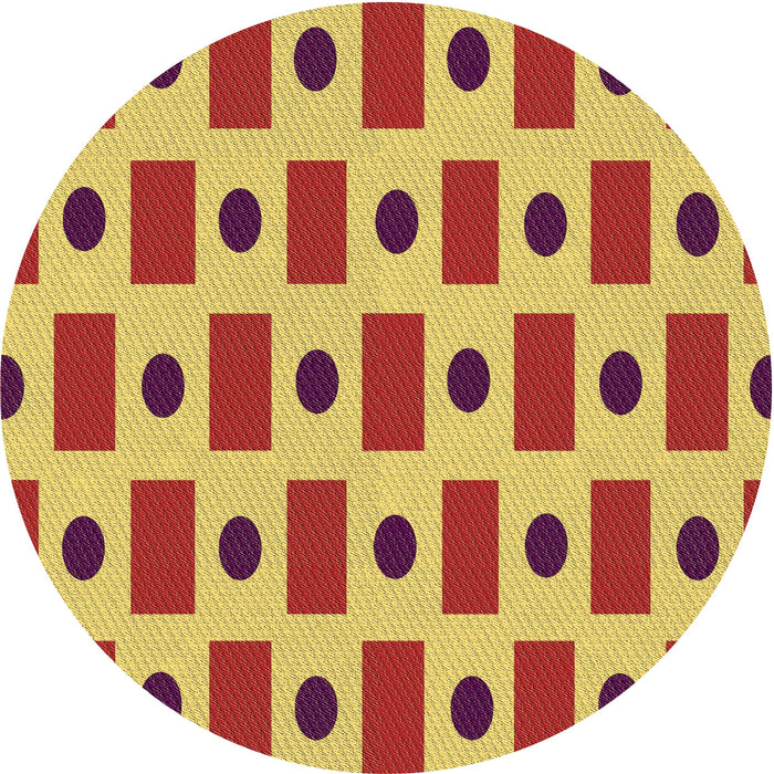 Square Patterned Bright Gold Yellow Rug, pat2371brn
