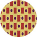 Square Patterned Bright Gold Yellow Rug, pat2371brn