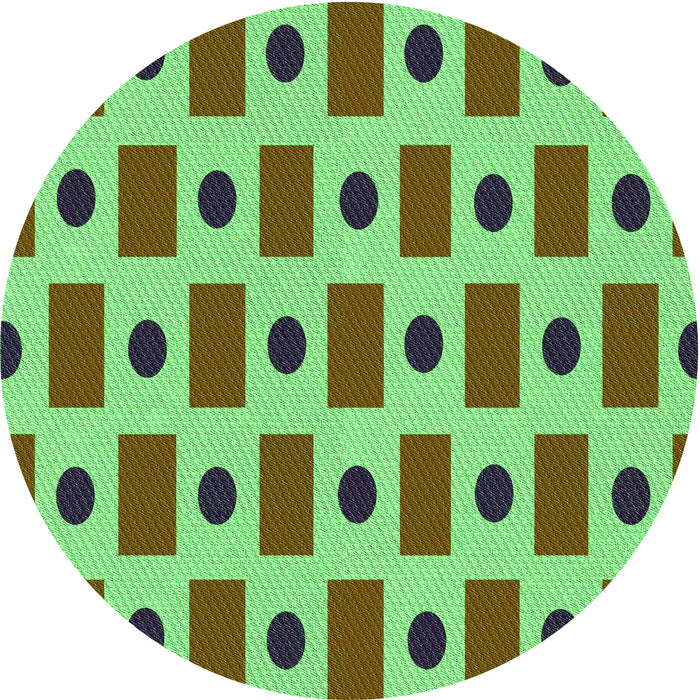 Square Patterned Green Rug, pat2371grn