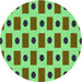 Square Patterned Green Rug, pat2371grn