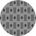 Square Patterned Carbon Gray Rug, pat2371gry