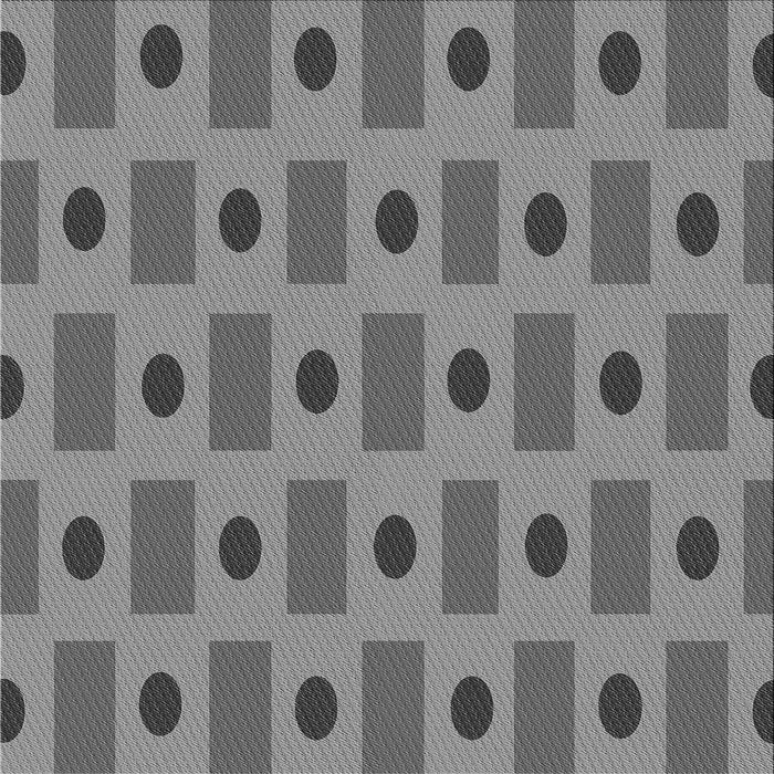 Round Patterned Carbon Gray Rug, pat2371gry