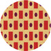 Square Patterned Red Rug, pat2371org