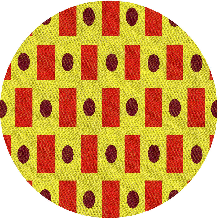 Square Patterned Yellow Rug, pat2371yw
