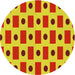 Square Patterned Yellow Rug, pat2371yw