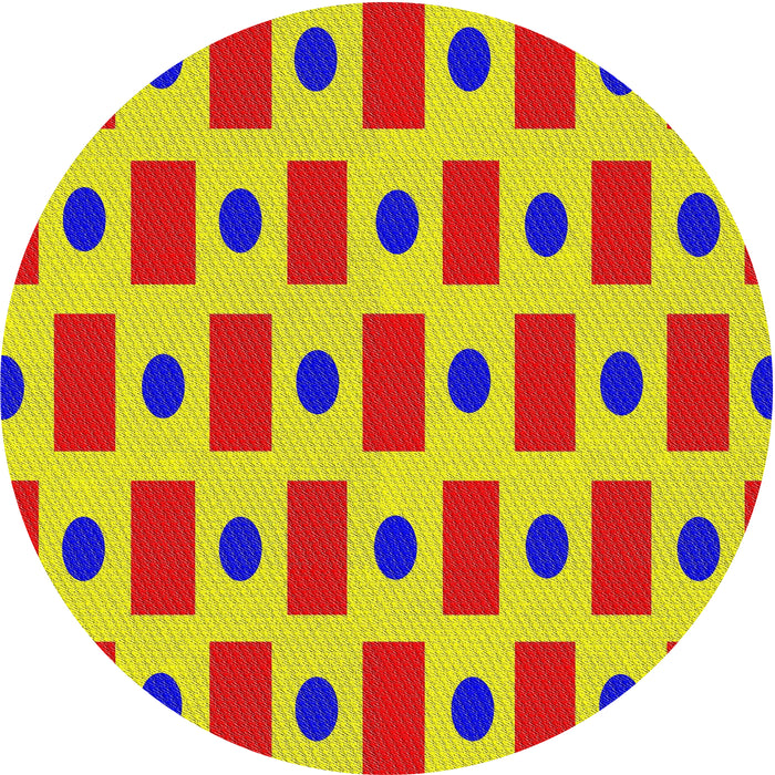 Sideview of Patterned Yellow Novelty Rug, pat2371