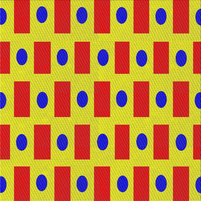 Square Patterned Yellow Novelty Rug, pat2371