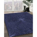 Patterned Deep Periwinkle Purple Rug in Family Room, pat2372blu