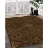 Patterned Saddle Brown Rug, pat2372org