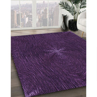 Patterned Deep Purple Rug, pat2372pur