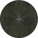 Sideview of Patterned Black Novelty Rug, pat2372