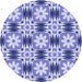 Square Patterned Royal Blue Rug, pat2373blu