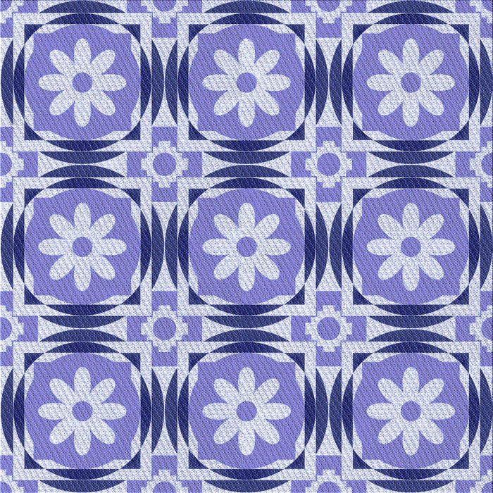 Round Machine Washable Transitional Royal Blue Rug, wshpat2373blu