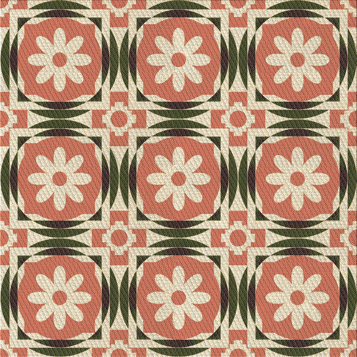 Round Patterned Mahogany Brown Rug, pat2373brn