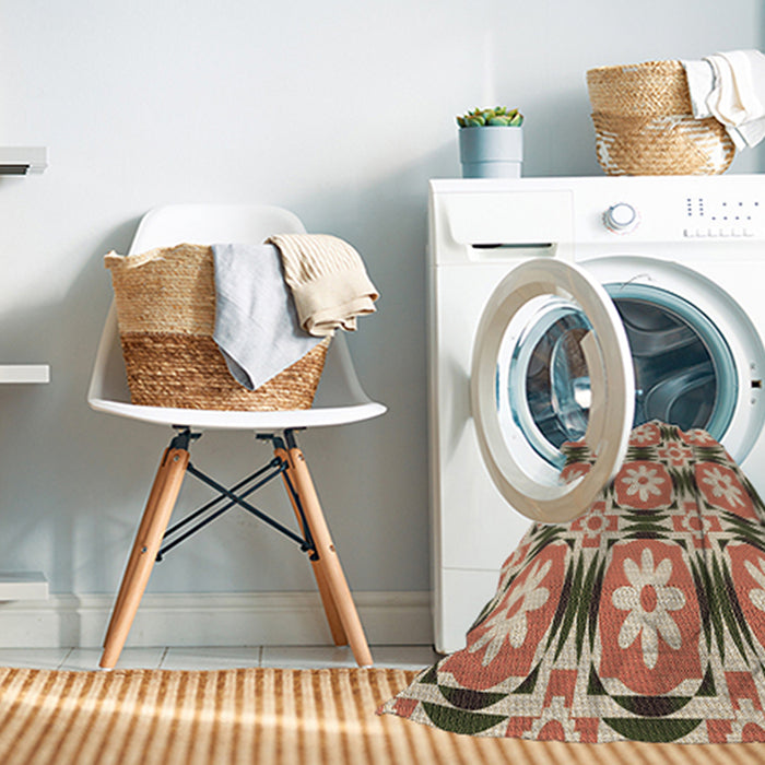 Machine Washable Transitional Mahogany Brown Rug in a Washing Machine, wshpat2373brn