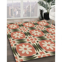 Patterned Mahogany Brown Rug, pat2373brn