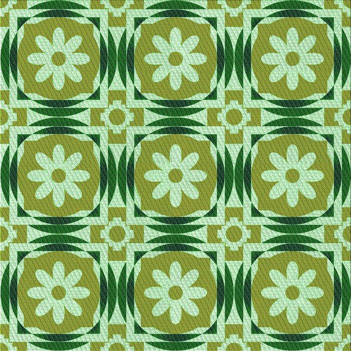 Round Patterned Light Green Rug, pat2373grn
