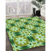 Machine Washable Transitional Light Green Rug in a Family Room, wshpat2373grn