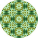 Square Patterned Light Green Rug, pat2373grn