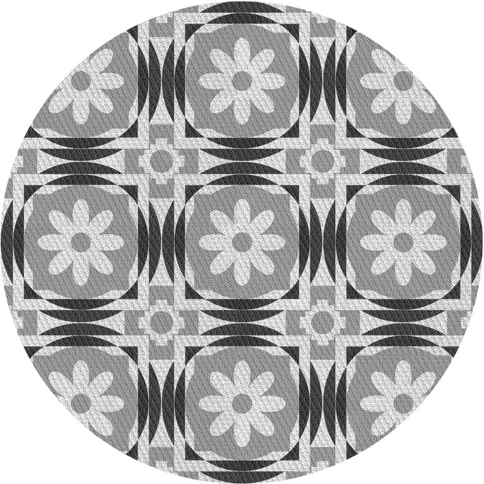 Square Machine Washable Transitional Gray Rug in a Living Room, wshpat2373gry