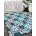 Machine Washable Transitional Blue Rug in a Family Room, wshpat2373lblu