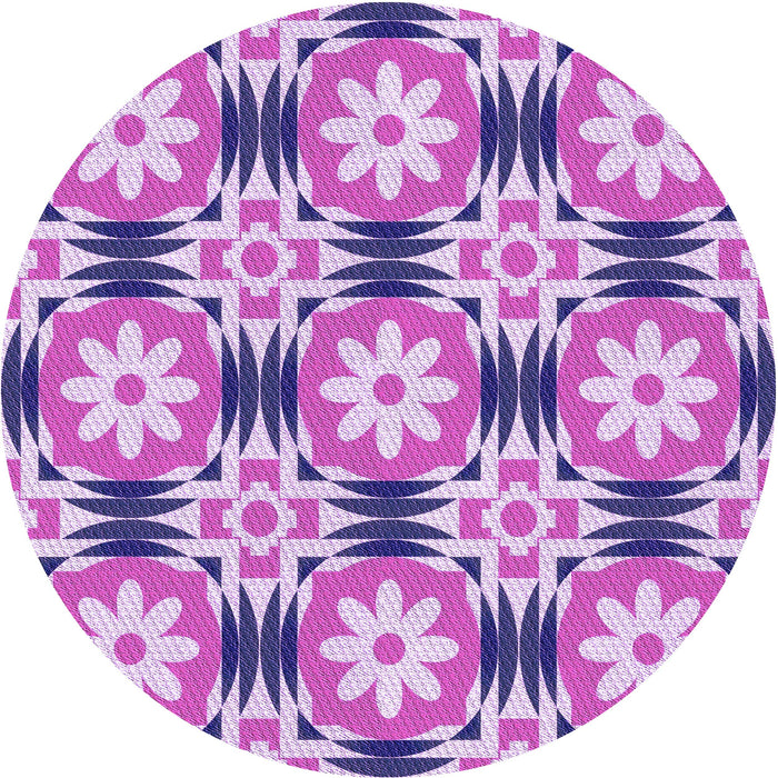 Square Machine Washable Transitional Dark Orchid Purple Rug in a Living Room, wshpat2373pur