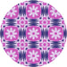 Square Machine Washable Transitional Dark Orchid Purple Rug in a Living Room, wshpat2373pur