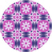Square Patterned Dark Orchid Purple Rug, pat2373pur
