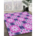 Machine Washable Transitional Dark Orchid Purple Rug in a Family Room, wshpat2373pur