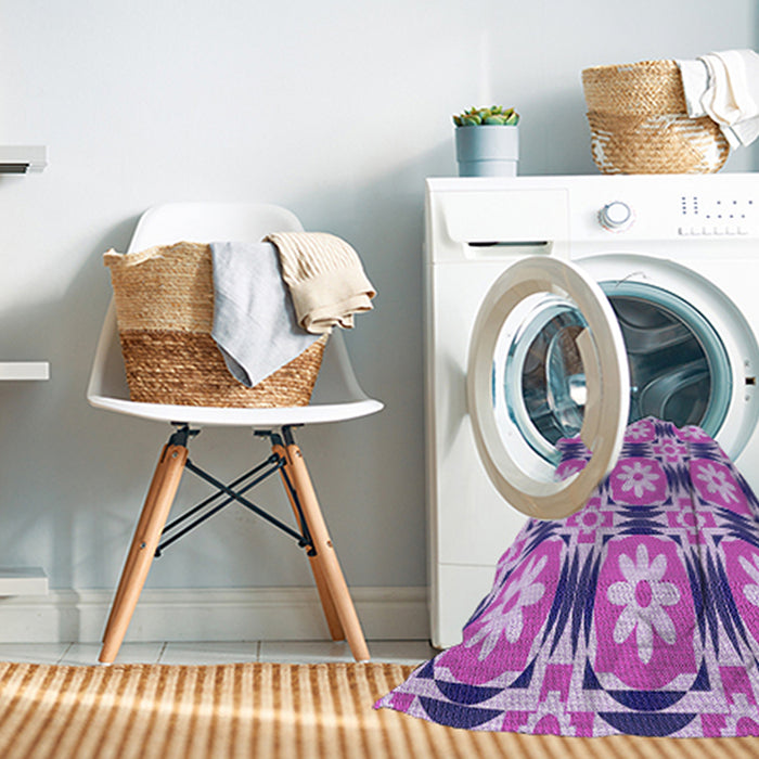 Machine Washable Transitional Dark Orchid Purple Rug in a Washing Machine, wshpat2373pur