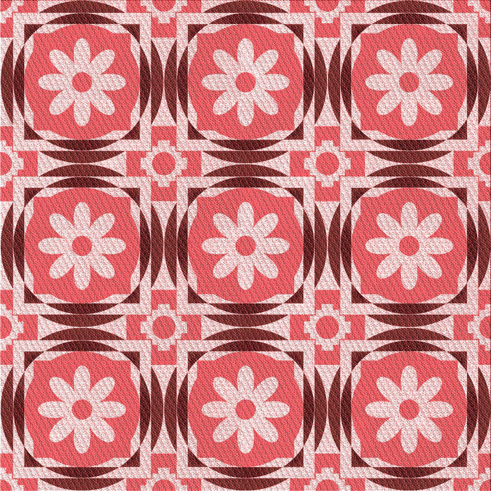 Round Machine Washable Transitional Pastel Pink Rug, wshpat2373rd