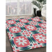 Patterned Chestnut Brown Novelty Rug in Family Room, pat2373