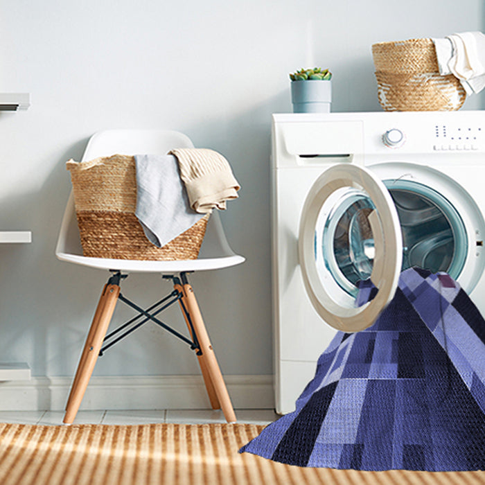 Machine Washable Transitional Sky Blue Rug in a Washing Machine, wshpat2374blu