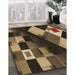 Machine Washable Transitional Bronze Brown Rug in a Family Room, wshpat2374brn