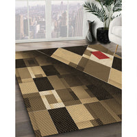 Patterned Bronze Brown Rug, pat2374brn