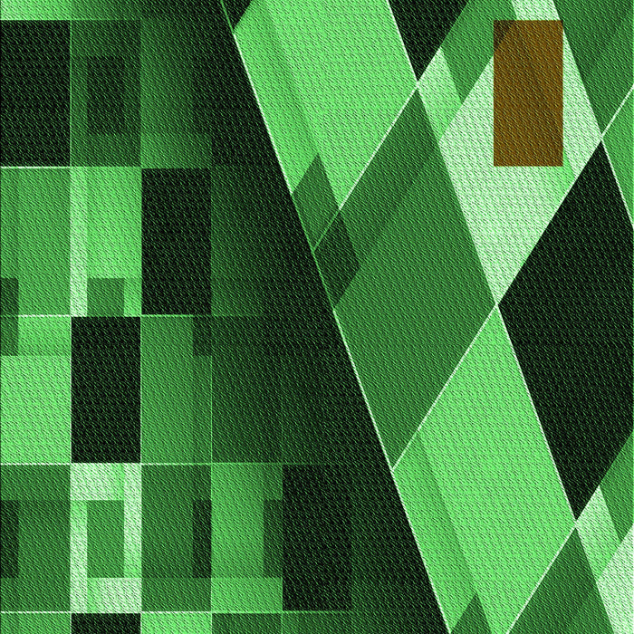 Machine Washable Transitional Deep Emerald Green Rug, wshpat2374grn