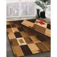 Patterned Orange Rug, pat2374org