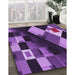 Machine Washable Transitional Purple Rug in a Family Room, wshpat2374pur