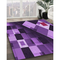 Patterned Purple Rug, pat2374pur