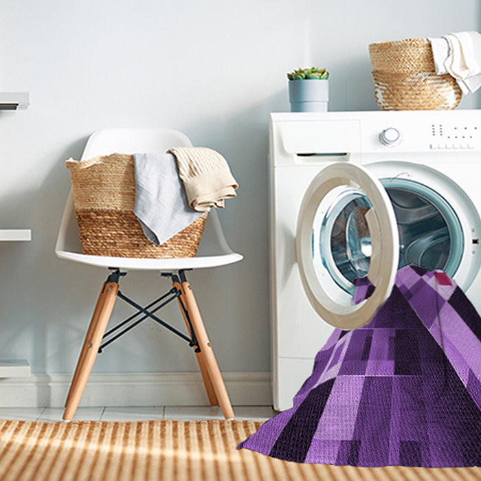 Machine Washable Transitional Purple Rug in a Washing Machine, wshpat2374pur