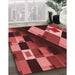 Machine Washable Transitional Dark Red Rug in a Family Room, wshpat2374rd