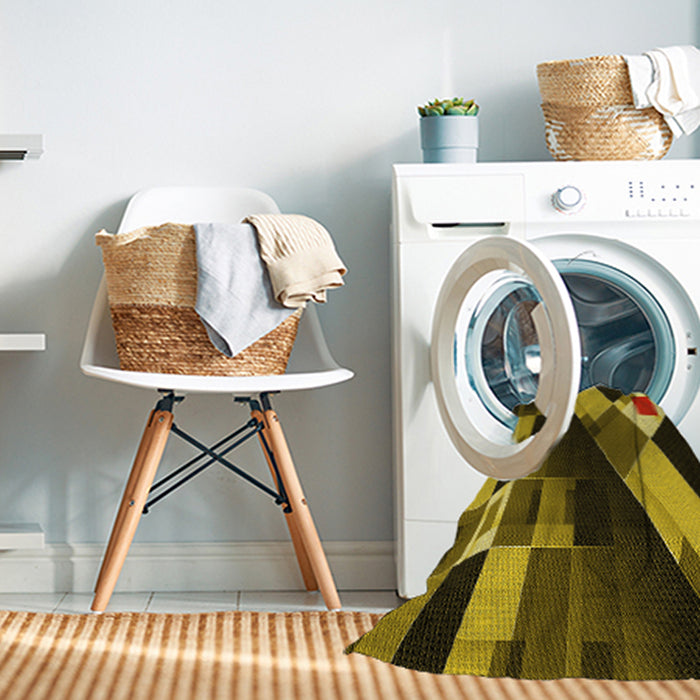 Machine Washable Transitional Night Red Rug in a Washing Machine, wshpat2374yw