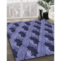 Patterned Blue Rug, pat2375blu