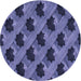 Square Patterned Blue Rug, pat2375blu