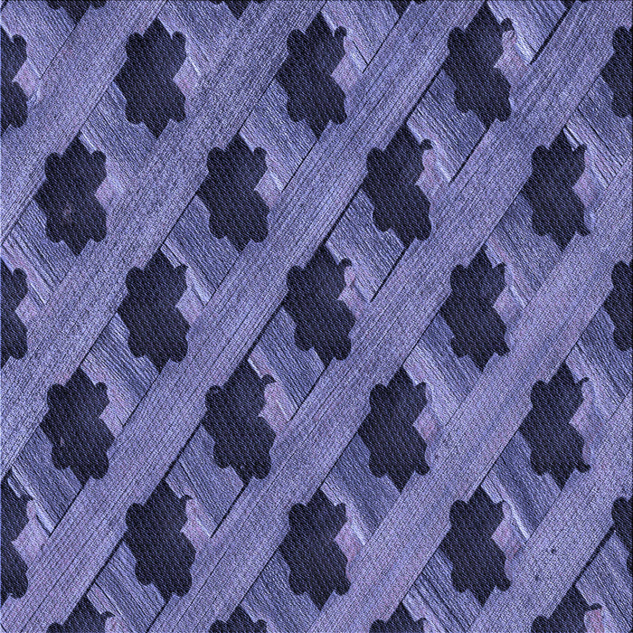 Round Machine Washable Transitional Blue Rug, wshpat2375blu