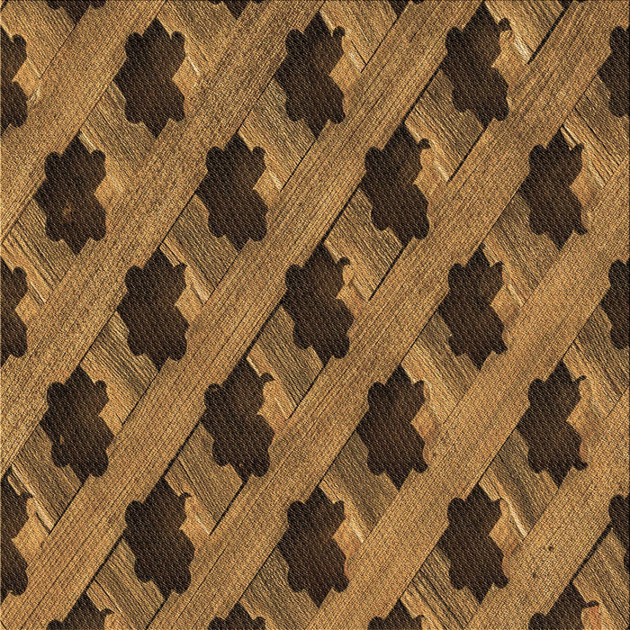 Round Patterned Orange Rug, pat2375brn